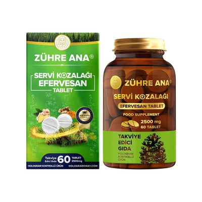 Zühre ZŸhre Dietary Supplement Effervescent Tablets with Herbal Extracts and Vitamin C - Natural Immune System Support f