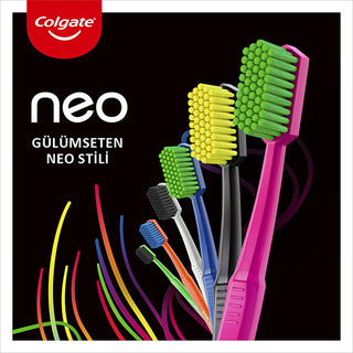 Colgate Colgate Neo Toothbrush - Manual Toothbrush with Dense 2546 Bristles, Medium Hardness, 6 Color Options Colgate Neo Toothbrush - Effective Cleaning Colgate toothbrush, manual toothbrush, dense bristle toothbrush, medium hardness toothbrush, Colgate Neo, oral hygiene, oral care, toothbrush, Colgate, dental care, hygiene products, health and personal care