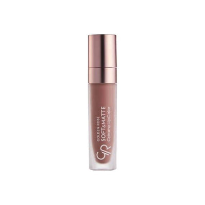 Golden Rose Soft & Matte Creamy Lipstick: Long-Lasting, Moisturizing Lip Color with Jojoba & Avocado Oil for Intense Col