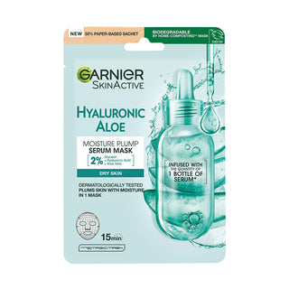 Garnier Hyaluronic Acid Face Mask with Aloe Vera - Hydrating Sheet Mask for Dry Skin, 32g Garnier Hyaluronic Acid Face Mask - Hydrate & Refresh face mask, hyaluronic acid, aloe vera, hydrating mask, skincare, sheet mask, refreshing mask, dry skin, sensitive skin, Garnier, skincare routine, hydration, skin health, beauty products
