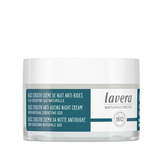 Lavera Anti-Ageing Night Cream with Q10 for Sensitive Skin - 50ml Natural Skincare Lavera Q10 Night Cream for Sensitive Skin Anti-Ageing Night Cream, Q10 Night Cream, Sensitive Skin Care, Natural Anti-Ageing Products, Lavera Basis Sensitiv Night Cream, Natural Skincare, Gentle Skincare, Anti-Ageing Skincare, Night Cream, Sensitive Skin Solutions, Skincare for Ageing, Q10 Benefits, Lavera Products