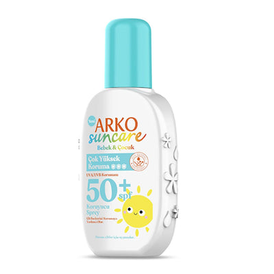 Arko Sun Care SPF 50+ Kids Sunscreen Spray: Ultimate UVA/UVB Protection, Water Resistant, Ocean-Friendly for Sensitive S