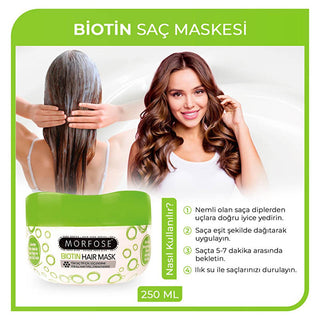 Morfose Biotin Hair Mask: Nourishing Treatment for Hair Growth, Volume & Damage Repair - 250ml / 8.45 fl oz Morfose Biotin Hair Mask: For Hair Growth & Damage Repair Biotin hair mask, Hair mask for hair growth, Hair mask for damaged hair, Thickening hair mask, Nourishing hair mask, Hair treatment for dry hair, Biotin hair treatment, Hair mask for volume, Hair strengthening mask, hair mask, hair growth, damaged hair, thickening, nourishing, dry hair, biotin, volume, strengthening, hair care, biotin mask, hai