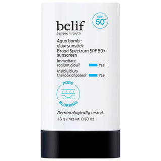 belif Aqua Bomb Korean Glow Sunstick SPF 50+: Hydrating, Portable Sunscreen Stick for Dry & Sensitive Skin - Non-Comedogenic & Radiant Finish belif Aqua Bomb SPF 50 Sunstick: Korean Glow & Hydration sunscreen stick, SPF 50 sunstick, korean sunscreen, glow sunscreen, hydrating sunscreen, sunscreen for dry skin, noncomedogenic sunscreen, sensitive skin sunscreen, aqua bomb sunscreen, portable sunscreen, sunscreen, SPF 50, hyaluronic acid, niacinamide, dry skin, sensitive skin, non-comedogenic, radiant glow, s
