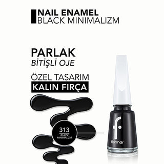 flormar nail enamel black minimalism bottle, nail art using flormar nail enamel black Flormar Nail Enamel - Black Minimalism | Perfect For Nail Art & Beauty Lovers Flormar Nail Enamel Black Minimalism | Intense Color flormar, nail-enamel, black-minimalism, intense-color, beauty-lovers, nail-art-enthusiasts, long-lasting, glossy-finish, pigmented, ai-generated