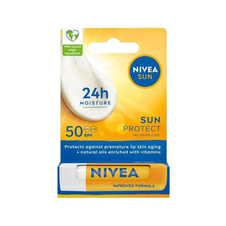 Nivea Nivea Sun SPF50 Lip Balm - High Sun Protection for Lips, Portable & Travel-Friendly Nivea Sun SPF50 Lip Balm - High Sun Protection Nivea Sun, SPF50 lip balm, sun protection for lips, lip care, outdoor protection, Nivea, lip balm, sun protection, portable lip care, travel-friendly, UV protection, lip sunburn prevention