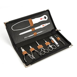 Solingen Professional Manicure Set - Complete Nail Grooming Kit with Leather Case, Cuticle & Nail Scissors - For Home Pedicure & Personal Care Solingen Manicure Set - Nail Grooming Kit | Home Pedicure manicure set, pedicure set, nail grooming kit, travel manicure set, professional manicure set, cuticle scissors, nail scissors, foot file, blackhead remover, personal grooming tools, manicure, pedicure, nail care, grooming, personal care, beauty, nail health, cuticle care, foot care, travel manicure, gifts for