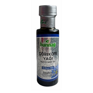 hunnap-black-seed-oil-100ml-bottle, hunnap-black-seed-oil-with-ingredients, hunnap-black-seed-oil-in-use Hünnap Black Seed Oil - Cold Pressed | 100ml Hünnap Black Seed Oil 100ml - Cold Pressed hunnap, black-seed-oil, cold-pressed-oil, health, cooking, wellness, oil, natural, nutritional, ai-generated