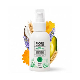 Heaven On Earth Organic Baby Massage Oil - Natural, Vegan, & Gentle Skincare for Infants - Nourishes, Moisturizes & Calms - 3.38 fl oz Heaven On Earth Organic Baby Oil - Natural & Vegan, 3.38 fl oz baby massage oil, organic baby oil, natural baby oil, vegan baby oil, infant massage oil, baby skincare, gentle baby oil, hypoallergenic baby oil, lavender baby oil, newborn massage oil, baby oil, massage oil, organic skincare, natural skincare, vegan skincare, infant skincare, gentle skincare, hypoallergenic ski