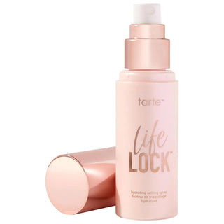 Life Lock Mini Hydrating Setting Spray: 16HR Makeup Lock + Bakuchiol, Caffeine & Superfruit - Vegan, Cruelty-Free Life Lock Hydrating Setting Spray: 16HR Lock & Hydrate hydrating setting spray, long-lasting makeup setting spray, vegan setting spray, cruelty-free setting spray, waterproof makeup setting spray, setting spray for dry skin, bakuchiol setting spray, caffeine setting spray, superfruit setting spray, transfer proof setting spray, setting spray, makeup setting spray, hydrating spray, long lasting s