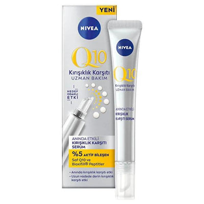 Nivea Anti-Wrinkle Serum Q10 - 5-Minute Effect, Anti-Aging Skincare for Fine Lines & Wrinkles Reduction