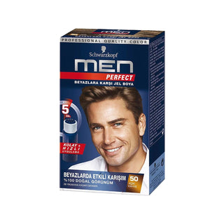 Schwarzkopf Men Perfect Hair Dye 50-Açık Kahve - Light Brown Men's Hair Color Schwarzkopf Men Perfect Hair Dye - Light Brown men's hair dye, Schwarzkopf Men Perfect, hair color, men's grooming, Light Brown hair color, hair coloring, men's hair care, grooming products