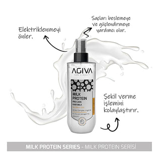 Agiva Milk Protein Hair Care Set: Shampoo, Hair Milk & Comb - Repair Damaged Hair, Restore Shine, Moisturize & Detangle Agiva Milk Protein Hair Care: Repair, Moisturize & Shine milk protein shampoo, hair milk for dry hair, hair care set, damaged hair repair, hair moisturizing treatment, protein hair treatment, hair detangling comb, split ends repair, dry hair shampoo, moisturizing hair milk, protein shampoo, shampoo for damaged hair, hair repair kit, hair milk, dry hair, damaged hair, hair care, shampoo, co