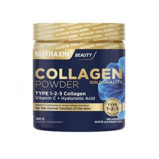 Nutraxin Beauty Collagen Powder 300g - Type I II III Collagen Peptides with Vitamin C & Hyaluronic Acid for Anti-Aging Skincare Nutraxin Collagen Powder for Anti-Aging Skincare collagen powder, beauty supplement, Type I II III collagen, Vitamin C supplement, Hyaluronic Acid supplement, anti-aging skincare, dietary collagen, hydrolyzed collagen peptides, skincare routine, skin health, beauty products, supplements for women, anti-aging products, skincare supplements
