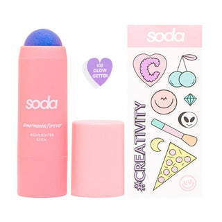 Soda Glow Getter Highlighter Stick - Long-Lasting Cream Highlighter for Radiant Glow Soda Glow Getter Highlighter Stick - Radiant Glow highlighter stick, makeup highlighter, glow getter, long-lasting highlighter, cream highlighter, makeup, beauty, cosmetics, radiant glow, shimmering finish, easy to use, convenient, customizable, daily makeup, creative makeup, on-the-go touch-ups