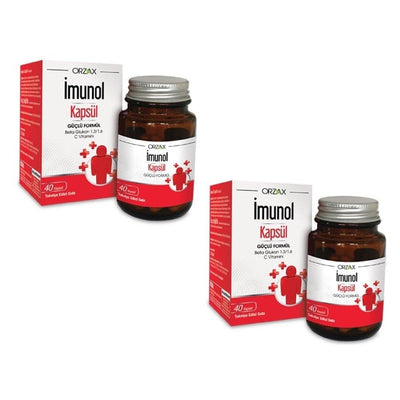 İmunol _munol - Immune System Support Supplement with Beta Glucan & Vitamin C - 2 x 40 Capsules