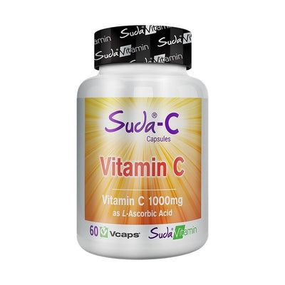Suda Vitamin C 1000 mg Supplement - High Dose Immune System Support, 60 Capsules
