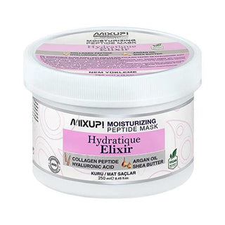 Mixup Hydratique Elixir Hair Mask: Intense Hydration for Dry, Damaged Hair with Hyaluronic Acid & Collagen Peptides Mixup Hair Mask: Hydrate Dry Hair with Hyaluronic Acid & Collagen hair mask, dry hair treatment, hydrating hair mask, hyaluronic acid hair mask, collagen peptide hair mask, argan oil hair mask, shea butter hair mask, hair mask for dry and damaged hair, hair shine mask, hair smoothing mask, hair repair, damaged hair, hair hydration, hair shine, hair smoothness, frizz control, split end repair, 