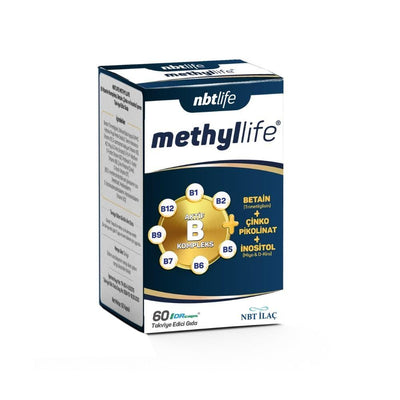 NBTLife Methyllife Dietary Supplement - 60 Capsules, Vitamin B Complex, Zinc, Inositol, Betain Supplement for Health and