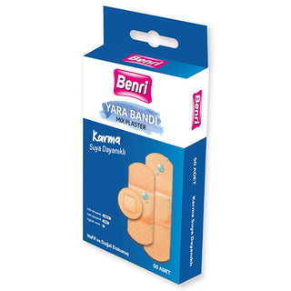benri karma yara bandı assorted pack, bandages for kids and families 50 pack, benri flexible bandages with ventilation holes Benri Karma Yara Bandı - 50 Pack of Flexible Bandages for Kids and Families | Assorted Sizes Benri Karma Yara Bandı - 50 Pack of Flexible Bandages benri, bandages, first-aid, assorted-sizes, flexible-bandages, kids-bandages, latex-free, wound-care, family-health, ai-generated