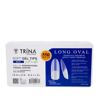 Trina Artificial Nails - Soft Gel Long Oval Matte Finish 550 Units for Nail Beauty Enhancements Trina Soft Gel Artificial Nails - Long Oval Matte Finish Artificial Nails, Soft Gel Nails, Long Oval Nails, Matte Finish Nails, Temporary Nail Solutions, Nail Beauty Products, Reusable Nails, Nail Enhancements, Cosmetic Nails, Nail Art, Fashion Nails, Beauty Products