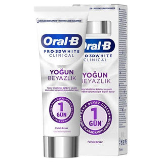 Oral-B Pro 3D White Clinical Intensive Whitening Toothpaste for Sensitive Teeth - 2.54 fl oz Oral-B Pro 3D White Toothpaste for Sensitive Teeth whitening toothpaste, oral b toothpaste, clinical intensive whitening, ionic technology toothpaste, sensitive teeth toothpaste, oral hygiene products, teeth whitening, oral care, dental care, sensitive teeth care, professional dental products