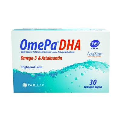 Omepa DHA: Omega-3 Supplement with Astaxanthin for Heart & Brain Health - 30 Softgels
