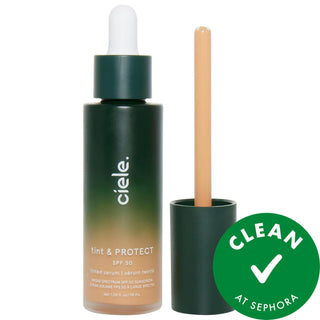 tint & PROTECT - Vegan Tinted Serum Foundation with SPF 50+ - Medium Coverage, Cruelty-Free & Non-Comedogenic Vegan Tinted Serum Foundation SPF 50+ - tint & PROTECT tinted serum foundation, SPF 50+ makeup, vegan cosmetics, non-comedogenic foundation, cruelty-free beauty products, liquid foundation, medium coverage foundation, natural finish makeup, skincare makeup, antioxidant foundation, Allantoin, Bisabolol, Niacinamide, vegan beauty, gluten-free cosmetics, cruelty-free makeup, clean beauty, Sephora Clean
