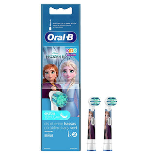 Oral-B Kids Electric Toothbrush Replacement Heads - Frozen 2 Theme, Gentle on Gums, Compatible with Oral-B Kids +3 Electric Toothbrushes Oral-B Kids Electric Toothbrush Replacement Heads - Frozen 2 Oral-B Kids Electric Toothbrush Replacement Heads, Frozen 2 Themed Toothbrush Heads, Children's Electric Toothbrush Accessories, Gentle Toothbrush Heads for Kids, Oral-B Electric Toothbrush Heads for Children, Kids Oral Care, Electric Toothbrush Replacement Heads, Disney Frozen 2 Kids Products, Oral Hygiene for C