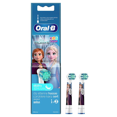 Oral-B Kids Electric Toothbrush Replacement Heads - Frozen 2 Theme, Gentle on Gums, Compatible with Oral-B Kids +3 Elect