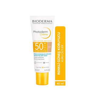 bioderma sunscreen light spf50+ front view, bioderma sunscreen light spf50+ texture preview Bioderma Photoderm Sunscreen Light SPF50+ - For Dry Skin | 40ml Bioderma Sunscreen Light SPF50+ | 40ml bioderma, sunscreen, spf50, dry-skin, makeup-base, hydrating-sunscreen, light-cream, non-greasy, ai-generated, sun-protection
