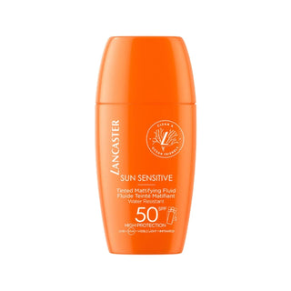 Lancaster Tinted Sunscreen Fluid SPF 50 - Mattifying, Sensitive Skin Friendly, 1.01 fl oz Lancaster Tinted Sunscreen SPF 50 - Mattifying & Sensitive Skin Friendly tinted sunscreen, sunscreen for sensitive skin, mattifying sunscreen fluid, SPF 50 sunscreen, Lancaster Sun Sensitive, sun protection, matte finish, sensitive skin friendly, cosmetic, skincare, beauty, sun care, dermatologically tested, daily sun protection, outdoor activities, travel size, 1.01 fl oz