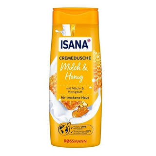 Isana Milk & Honey Shower Gel - Moisturizing, Dermatologically Tested, pH-Balanced for Dry Skin Isana Milk & Honey Shower Gel for Dry Skin shower gel, milk and honey scented, dermatologically tested, pH-balanced shower gel, dry skin care, moisturizing shower gel, Isana, personal care, skin care, nourishing shower gel, gentle shower gel
