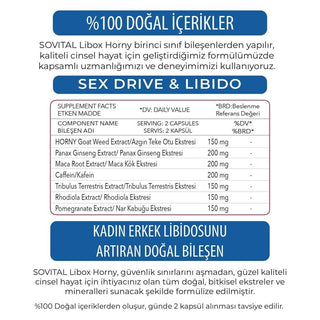 Sovital Libox Horny Dietary Supplement for Libido & Vitality - 60 Capsules, Ginseng & Horny Goat Weed Extract Sovital Libox Horny - Natural Libido & Vitality Supplement dietary supplement for libido, herbal sexual health support, natural vitality enhancer, Ginseng and Horny Goat Weed supplement, sexual wellness capsules, adults seeking natural libido boost, herbal supplements for energy, sexual health support capsules, natural libido enhancer, vitality supplement, Ginseng benefits, Horny Goat Weed benefits,