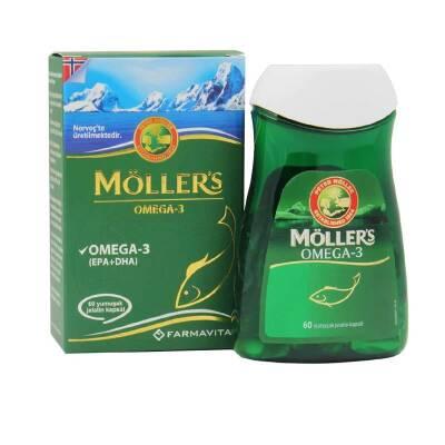 Möller's Mšller's Omega-3 Supplement - 60 Softgels with EPA, DHA & Vitamin E - Supports Heart & Brain Health