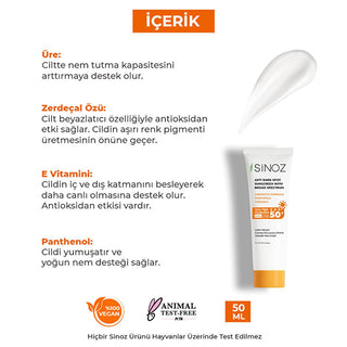 Sinoz SPF 50+ Anti-Spot Facial Sunscreen: Broad Spectrum Protection, Non-Greasy, Moisturizing - Perfect for All Skin Types, Prevents Sun Damage Sinoz SPF50+ Sunscreen: Anti-Spot, Non-Greasy | Protect Your Face SPF50 sunscreen, broad spectrum sunscreen, anti-spot sunscreen, sunscreen for face, non-greasy sunscreen, sunscreen for all skin types, sunscreen for hyperpigmentation, daily facial sunscreen, moisturizing sunscreen, sunscreen with turmeric, facial sunscreen, sun protection, hyperpigmentation treatmen