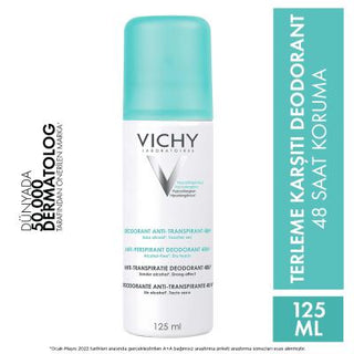 Vichy Anti-Transpirant Deodorant - Hypoallergenic, Long-Lasting Sweat & Odor Protection for Sensitive Skin