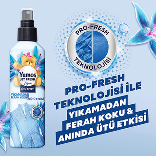 Yumoş Fabric Refreshing Spray Lilyum Scent - 6.76 fl oz, Anti-Wrinkle, Quick Refreshing for Clothes