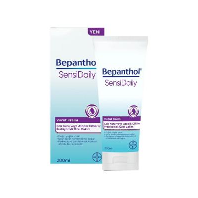 Bepanthol Sensidaily: Prebiotic Body Cream for Dry, Atopic & Sensitive Skin | Fragrance-Free, Paraben-Free, SLS-Free | L