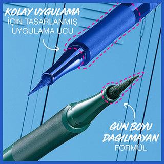Maybelline New York Hyper Precise All Day Eyeliner 730 Jungle - Long-Lasting, Smudge-Proof, Precise Application Maybelline Hyper Precise Eyeliner - Long-Lasting & Precise Maybelline Hyper Precise Eyeliner, Long-lasting eyeliner, Smudge-proof eyeliner, Precise eyeliner, Matte black eyeliner, Eyeliner, Eye makeup, Cosmetics, Makeup, Beauty products, Durable makeup, Waterproof eyeliner