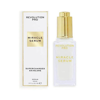 Revolution Pro Miracle Serum: Niacinamide & Vitamin C for Radiant, Hydrated & Firm Skin - Vegan Facial Serum, 30ml Revolution Pro Miracle Serum: Radiant Skin with Vit C & Niacinamide facial serum, niacinamide serum, vitamin C serum, hyaluronic acid serum, vegan serum, skin brightening serum, anti-aging serum, serum for dull skin, revolution pro serum, skincare, hydration, radiance, even skin tone, vegan skincare, cruelty-free, beauty, gifts for her, gifts for women, anti-aging solutions, dry skin, dullness,