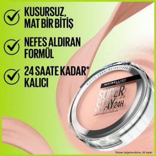 Maybelline Superstay: 24H Hybrid Powder Foundation - Vegan, Water Resistant, Matte Finish & Flawless Coverage Maybelline Superstay: Hybrid Powder Foundation - 24H Matte Vegan hybrid powder foundation, long lasting foundation, matte finish foundation, vegan powder foundation, water resistant foundation, Maybelline Superstay, 24 hour wear foundation, oil control foundation, foundation, powder, makeup, cosmetics, long-wearing, vegan, cruelty-free, matte, oil control, flawless coverage, water resistant, sweat p