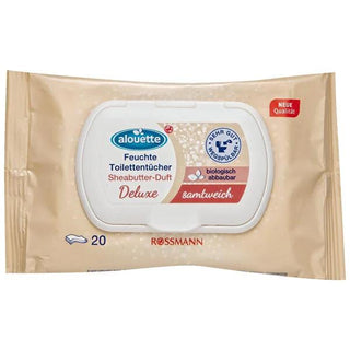 Alouette Shea Butter Wet Toilet Paper: Gentle, Moisturizing, and pH Balanced Wipes for Sensitive Skin - Aloe Vera & Witch Hazel - 20 Count Alouette Wet Wipes: Gentle Shea Butter for Sensitive Skin wet toilet paper, moist toilet wipes, flushable wipes, aloe vera toilet paper, shea butter toilet wipes, gentle toilet paper, sensitive skin toilet wipes, pH balanced wipes, kids toilet wipes, odorless toilet wipes, toilet paper, wipes, sensitive skin, shea butter, aloe vera, witch hazel, allantoin, moisturizing, 