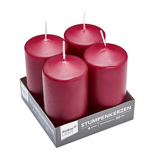 Rubin Licht Burgundy Candle Set - 4 Pieces, Long-Lasting Ambient Lighting, Home Decor Rubin Licht Burgundy Candle Set - Long-Lasting Ambient Lighting candle set, burgundy candles, home decor candles, long-lasting candles, bordo mum, silindir mum, ambient lighting, home decor, cozy atmosphere, unique gifts, burgundy home decor, candle decoration, relaxing ambiance