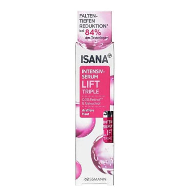 Isana Retinol Serum: Anti-Aging Facial Serum with Bakuchiol for Wrinkle Reduction, Skin Rejuvenation, Silky Smooth Feel,