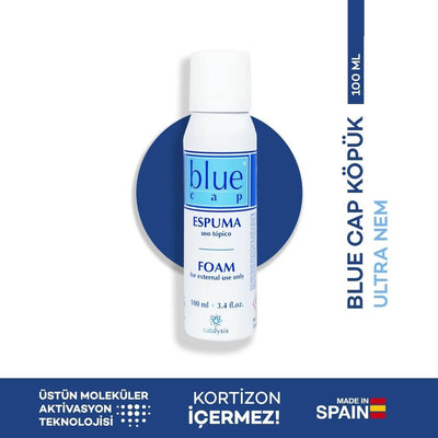 Blue Cap Moisturizing Foam for Dry Skin & Scalp - 3.38 fl oz, Cortisone-Free, Natural Ingredients