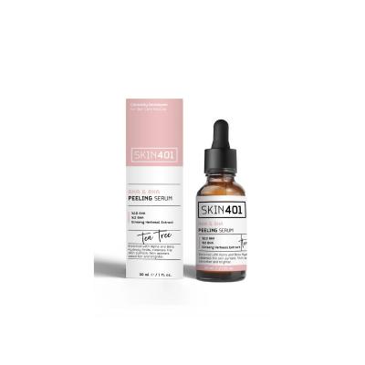 Skin401 AHA BHA Peeling Serum: Exfoliate, Revitalize & Even Skin Tone | Vegan Facial Peel, Tea Tree Acne Treatment, Pore
