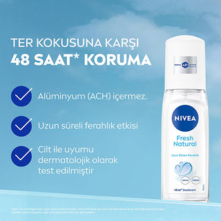 NIVEA Fresh Natural Pump Spray Deodorant for Women - Aluminum Free, Long Lasting Odor Protection & Refreshing Fragrance NIVEA Fresh Natural Deodorant - Aluminum-Free Odor Protection NIVEA deodorant, women's deodorant, pump spray deodorant, aluminum free deodorant, long lasting deodorant, fresh deodorant, odor protection, fragrance deodorant, deodorant, women's hygiene, personal care, body odor, sweat protection, aluminum-free, powder-free, dermatologically tested, ocean fragrance, refreshing scent, easy app