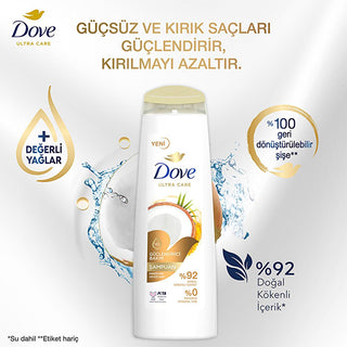 dove coconut oil strengthening shampoo bottle, dove coconut oil shampoo label, dove shampoo with natural ingredients Dove Coconut Oil Strengthening Shampoo - Nourishing Care for Women's Hair | 400 ml Dove Coconut Oil Strengthening Shampoo 400 ml dove, coconut-oil-shampoo, shampoo-for-women, strengthening-hair-care, vegan-hair-care, natural-ingredients, hair-nourishment, eco-friendly-packaging, peta-approved, ai-generated