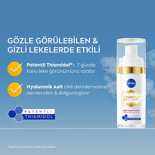 Nivea Luminous630 Anti-Spot Serum for Face - Reduces Dark Spots, Hydrates Skin
